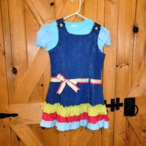 American Girl Bitty Twin Denim Dress Girls Size 6x